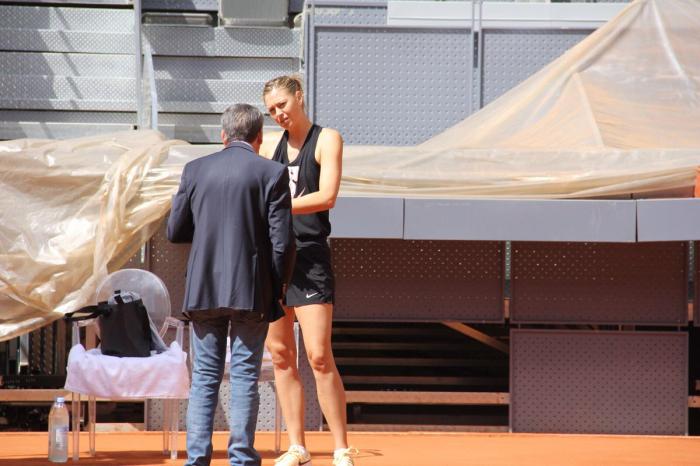 Maria Sharapova ya entrena en Madrid