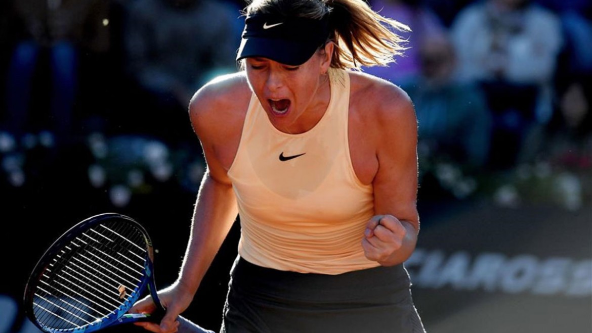 María Sharapova sufre para pasar la primera ronda en Roma